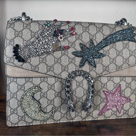 Authentic Gucci Large Dionysus Crystal Shoulder Bag with Embellishments - Picture 2 of 16